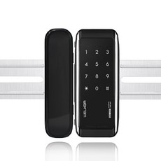 솔리티 웰콤 유리문 전용 스마트 보조키 손잡이 없음 도어락, WG-10N, 고객직접설치