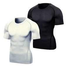 디펜더 남성용 스포츠 언더레이어 반팔 2종세트