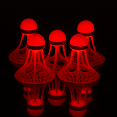 Tipping House 發光羽毛球, 紅色, 1入, 5個