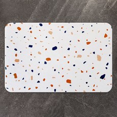 Modern Holic 雙面圖樣硅藻土浴室腳踏墊, 雙面水磨石