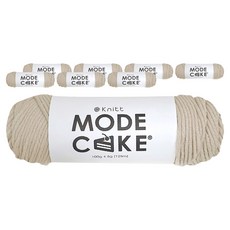 니뜨 모드 케이크 뜨개실 100g, 8개, 연베이지