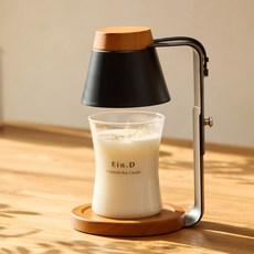 Ein.D 蠟燭百貨 ARBOL 一般蠟燭暖燈 + 設計款大豆蠟燭 300g 套組, 黑木(蠟燭暖燈), 濟州榧子