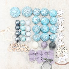 Garden in the City 經典藍色聖誕樹裝飾品套組, 混合顏色, 1個