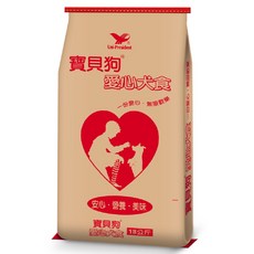 BABY DOG 寶貝狗 愛心犬食袋 安心 營養, 玉米 + 麥類產品 + 肉粉 + 黃豆產品, 18kg, 1包