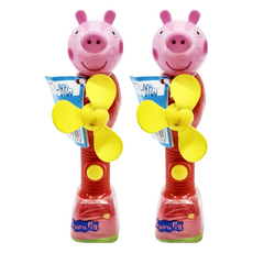 Peppa Pig 粉紅豬小妹 大頭玩具風扇 附檸檬柑橘夾心糖 款式隨機, 4.2g, 2個