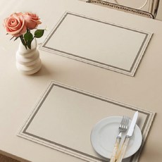 라인스미스 노르딕 식탁 테이블매트, 엣지, 2개, 45 x 30 cm