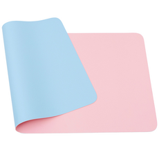 Vin&Co 書桌皮革雙面長桌墊 L 80 x 40 cm, 粉紅色 藍色, 1個