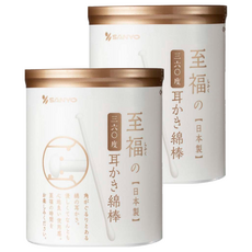 SANYO 山洋 360度耳扒紙軸棉花棒, 100支, 2罐