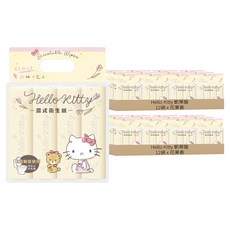 Hello Kitty 凱蒂貓 濕式衛生紙 20抽 花果香, 4包, 24袋