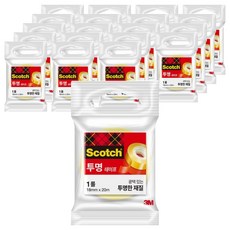 스카치 투명테이프 550 리필 18mm x 20m, 20개