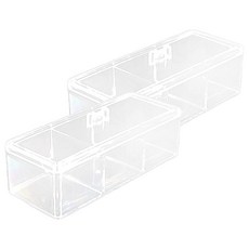 壓克力1層3格收納盒, 單一顏色, 2個