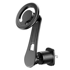 E Store 磁吸車架 出風口 + 延長桿款 附環形引磁片 2個 銀色 穩固不易掉落, 1組