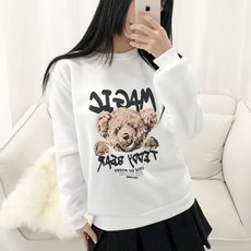 피어니스트 매직 테디베어 루즈핏 맨투맨