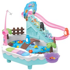 音樂企鵝溜滑梯玩具組, 藍色