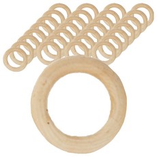 Macrame編織木環 5.5cm, 單一顏色, 30個