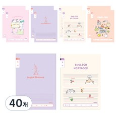 아이비스 초등 1-2 영어 넓은칸B 노트, 랜덤발송, 40개