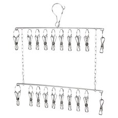 不鏽鋼折疊多層晾襪架, 不鏽鋼銀色, 1個