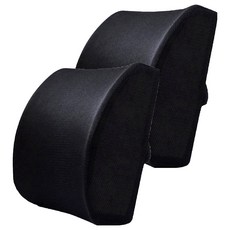 LIVING DUO 記憶海綿背墊讓你想靠在上面, 黑色, 2個