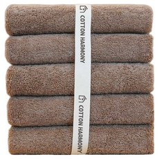 40支精梳棉高級飯店毛巾 200g, 馬鞍棕色, 5條