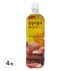 복숭아 홍차 원액, 1L, 4개