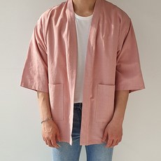 JH Style 男士寬鬆版型亞麻開衫