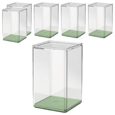 Toppia 簡約公仔收納盒 綠色, 6個