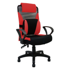 透氣辦公椅 ND-02B 台灣製, 紅色, 1個