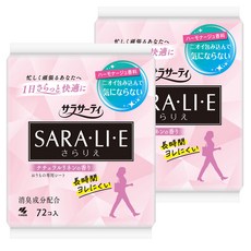 小林製藥 SARA·LI·E 衛生護墊 天然亞麻布香 72片 獨家快乾成分 常保乾爽 透氣性佳, 14*5.7cm, 2包