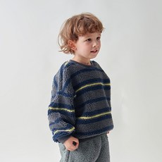 WALTONKIDS 兒童人造羊毛條紋T恤
