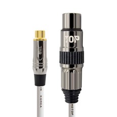 HDtop RCA 母 TO XLR 母 10m 連接線, 金屬白, 1個, HT-TP3573