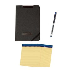 OXFORD 筆筒鎖夾 A5 + Legal Pad A5 40 張 14p + 筆套組, 深灰色, 1套