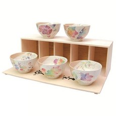 花戀陶瓷飯碗5件組，日式風格, 1組