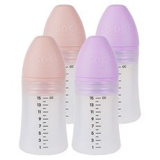 지엠팜 쏘옥 실리콘 투약병 핑크 15ml + 퍼플 15ml 세트, 2세트