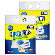 得意 掛式抽取全能廚房紙巾, 1入, 2包