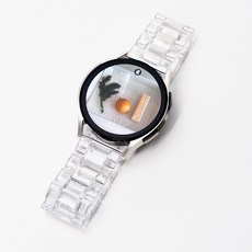 NUART Galaxy Watch 相容 水晶透明錶帶 直頭款, 透明