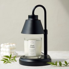 Aindie light height adjustable edgy black warmer + warmer 獨家大豆蠟燭 280g 套裝, 乾淨的棉花, 1套