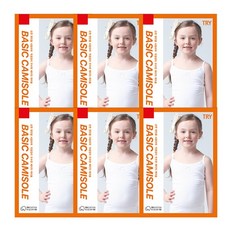 TRY 女童用 100%純棉細肩帶背心 6件組