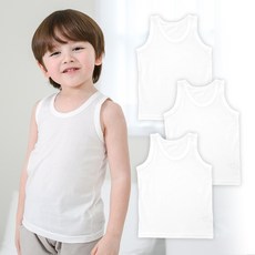 보누맘 남아용 순면 백물 런닝 3p