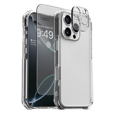 베루스 국내제작 크리스탈 얼티메이트 투명 범퍼 휴대폰 케이스 + 액정보호필름 + 카메라보호필름 세트