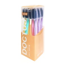 Doctus 雙重細軟彈性黑色炭刷毛大王牙刷 隨機出貨, 12入, 1個