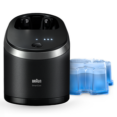 BRAUn 百靈 系列 8 9 刮鬍刀用清潔充電座 + 清潔液組合, 混合色, 9585-SCC