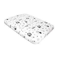 Outdoor Base 充氣床墊 舒柔床包套 100%聚酯纖維布 200cmX150cmX30cm, 太空歷險 白色, M