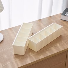 이즈리빙 칸칸칸 연결형 서랍 칸막이 속옷정리함 5칸 좁은형, 아이보리, 8개