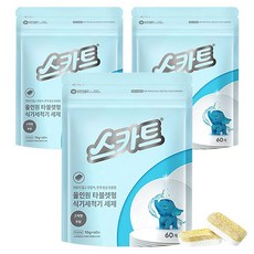 스카트 식기세척기 세제, 600g, 3개