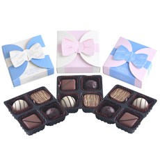 Carre 4格巧克力 粉色 40g+薄荷 40g+米色 40g, 1組