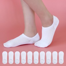 IZILEG 女款棉質厚實羅紋隱形襪 10雙