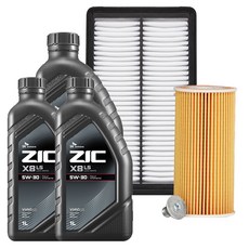 SK엔무브 지크 X8 LS 현재 싼타페TM 엔진오일 7L + 에어필터 + 오일필터 세트, 1세트, 5w30