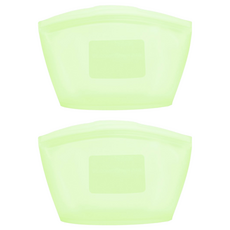 SiliPot 優質矽膠密封保鮮拉鍊袋, S(萊姆綠), 2個