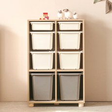 아이캔컴퍼니 아이드림 원목발 바구니장 720 방문설치, 크림화이트