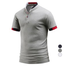 DAKUANG 男款拼色立領短袖T恤 C04E3_tp1968